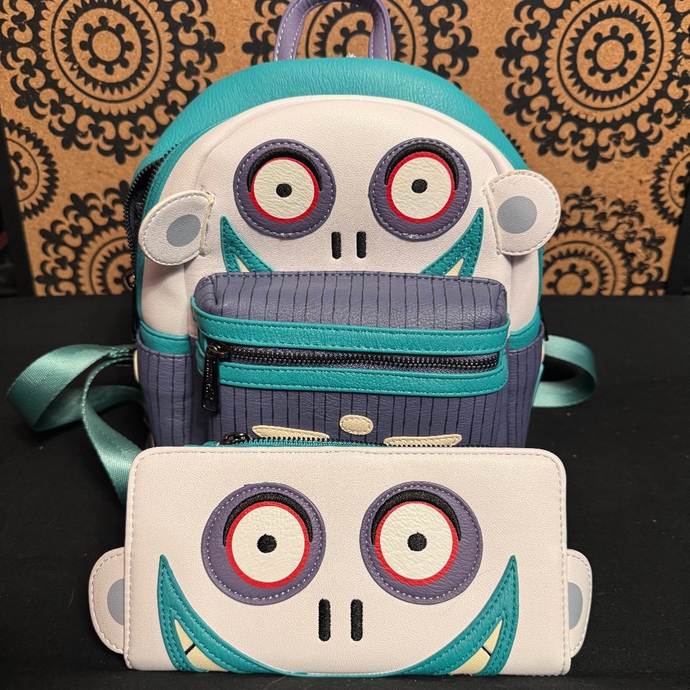 NWT Loungefly Nightmare Before Christmas - Barrel - Mini Backpack and Wallet